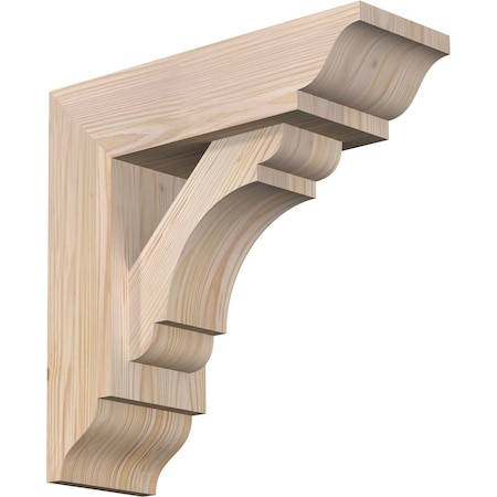 Olympic Traditional Smooth Bracket W/ Offset Brace, Douglas Fir, 5 1/2W X 16D X 16H